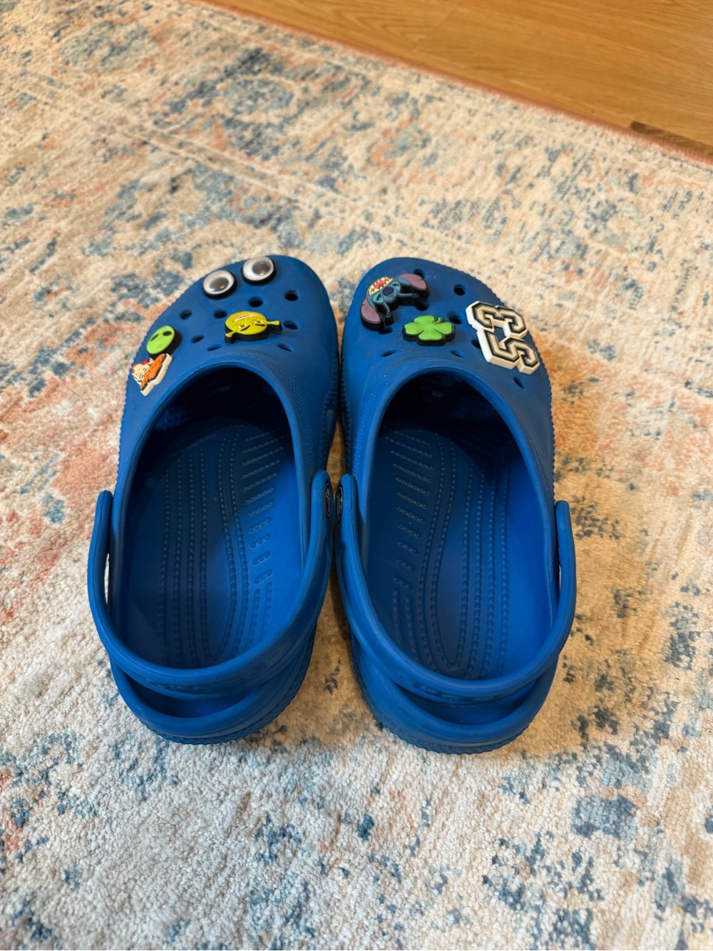 CROCS Kids Bright Blue Jibbitz-Decorated Clogs